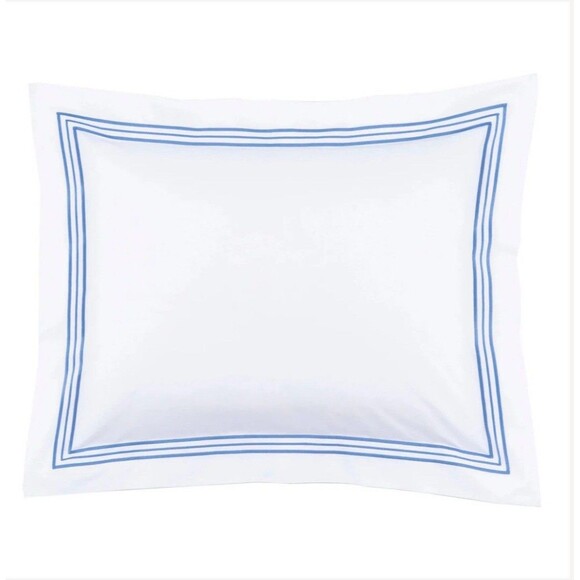 Annie Selke French Blue Single Standard Pillowsham - Picture 2 of 4